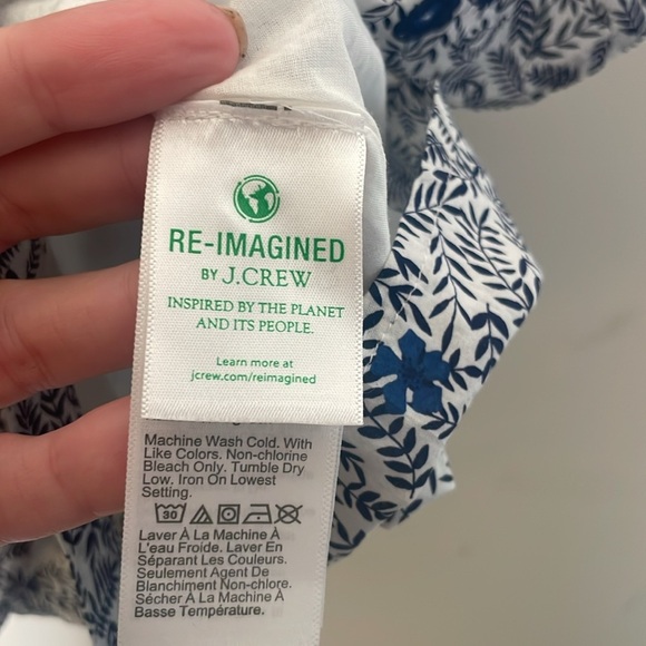 J. crew blue floral 00 dress​ - Picture 4 of 6